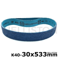Sand belts, sand belt 30 x 533 mm, blue, K40, P40, ZO Zirconum, Makita: 9031 Fein: RS 10-70E Flex: LBS 1105 VE, LBS 1105 VE Set Metabo: RBE 9-60, RB 18 LTX 60 Suhner: UTC 7-R