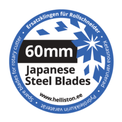 Replacement Spare blades for rotary cutter 60 mm Olfa, Fiskars, Dremel, Dafa, Martelli, TrueCut, Prym, rotary cutter blades, fabric, cloth, leather, quilting, quilters, round wheel blade, sharp, replacement blade, patchwork blade, Helliston blade, Japanese Steel, SKS-7