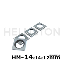 Helliston HM Vorschneider Wendemesser Wendeplatten 14 x 14 x 1,2 mm für für Falzkopf, Falzmesserkopf, Fügemesserkopf, Wolframcarbid